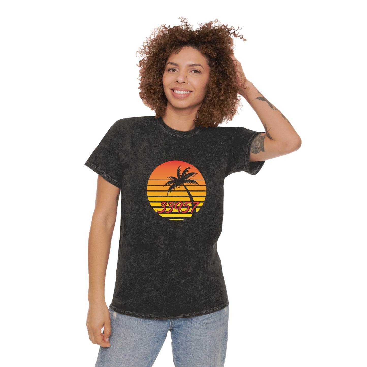 Sanibel 33957 Palm Unisex Mineral Wash T-Shirt + More Colors