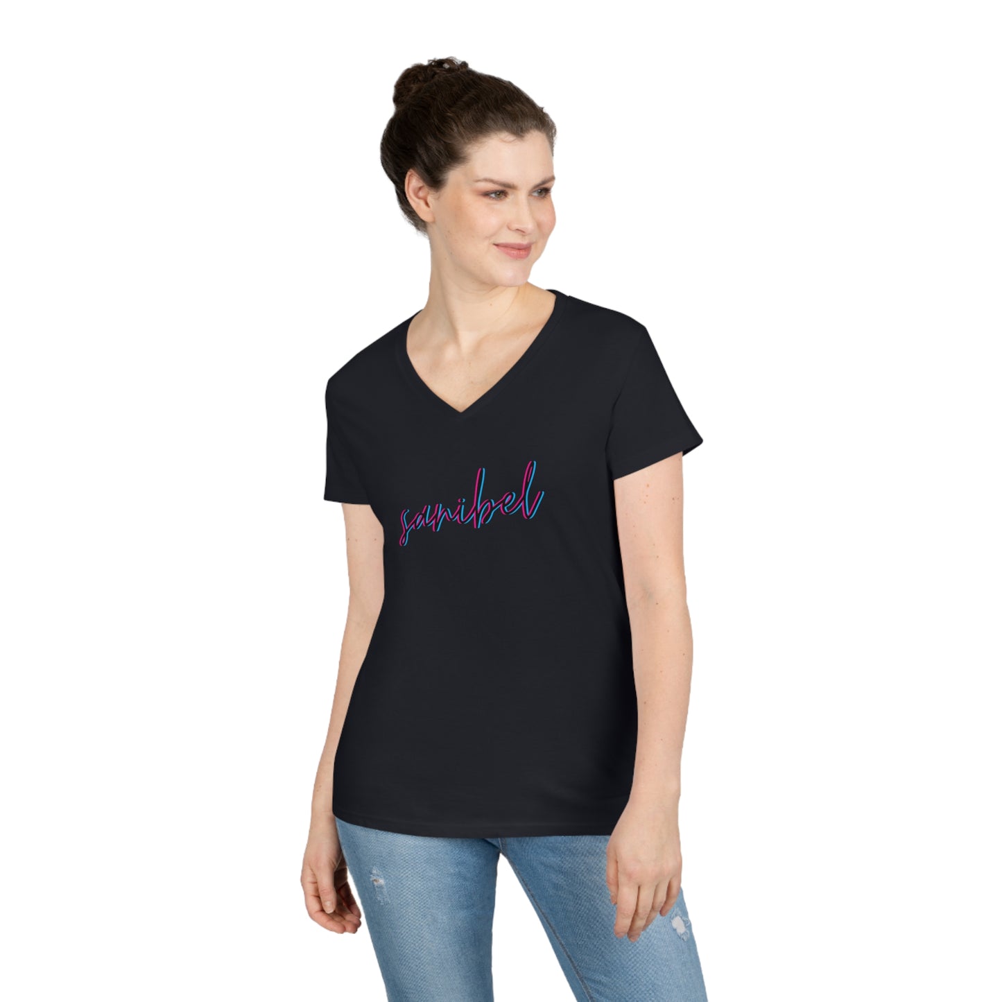 Sanibel 3D Ladies' V-Neck T-Shirt + More Colors