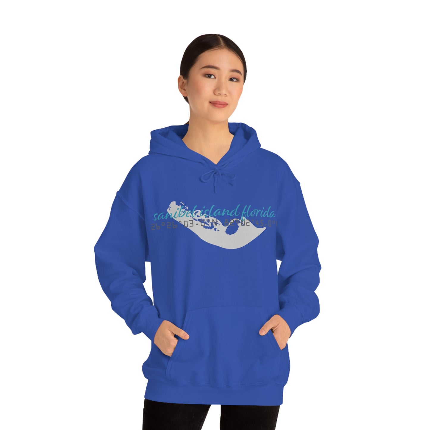 Sanibel Island GPS Unisex Heavy Blend™ Hooded Sweatshirt + More Colors