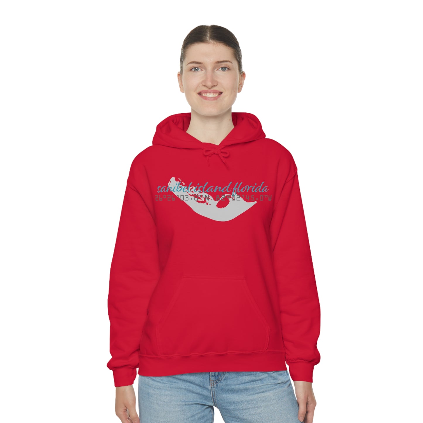 Sanibel Island GPS Unisex Heavy Blend™ Hooded Sweatshirt + More Colors
