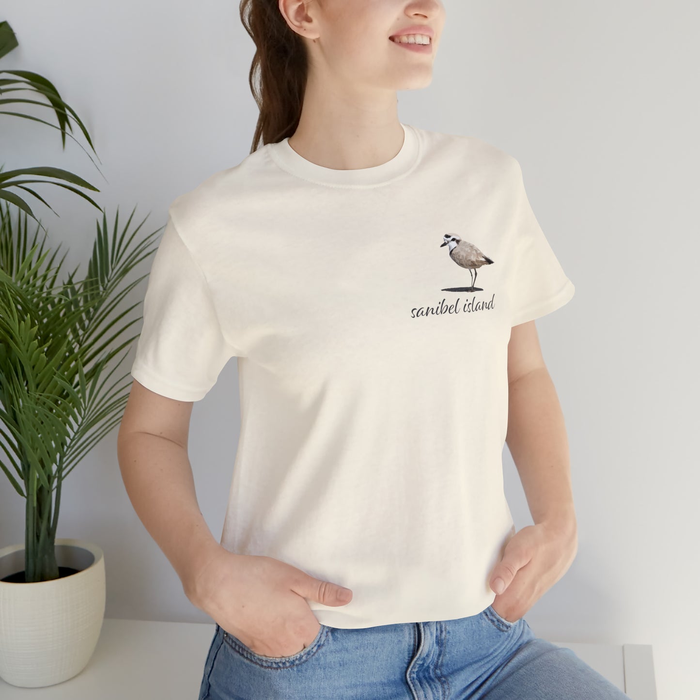 Sanibel Island Snowy Plover Unisex Jersey Short Sleeve Tee