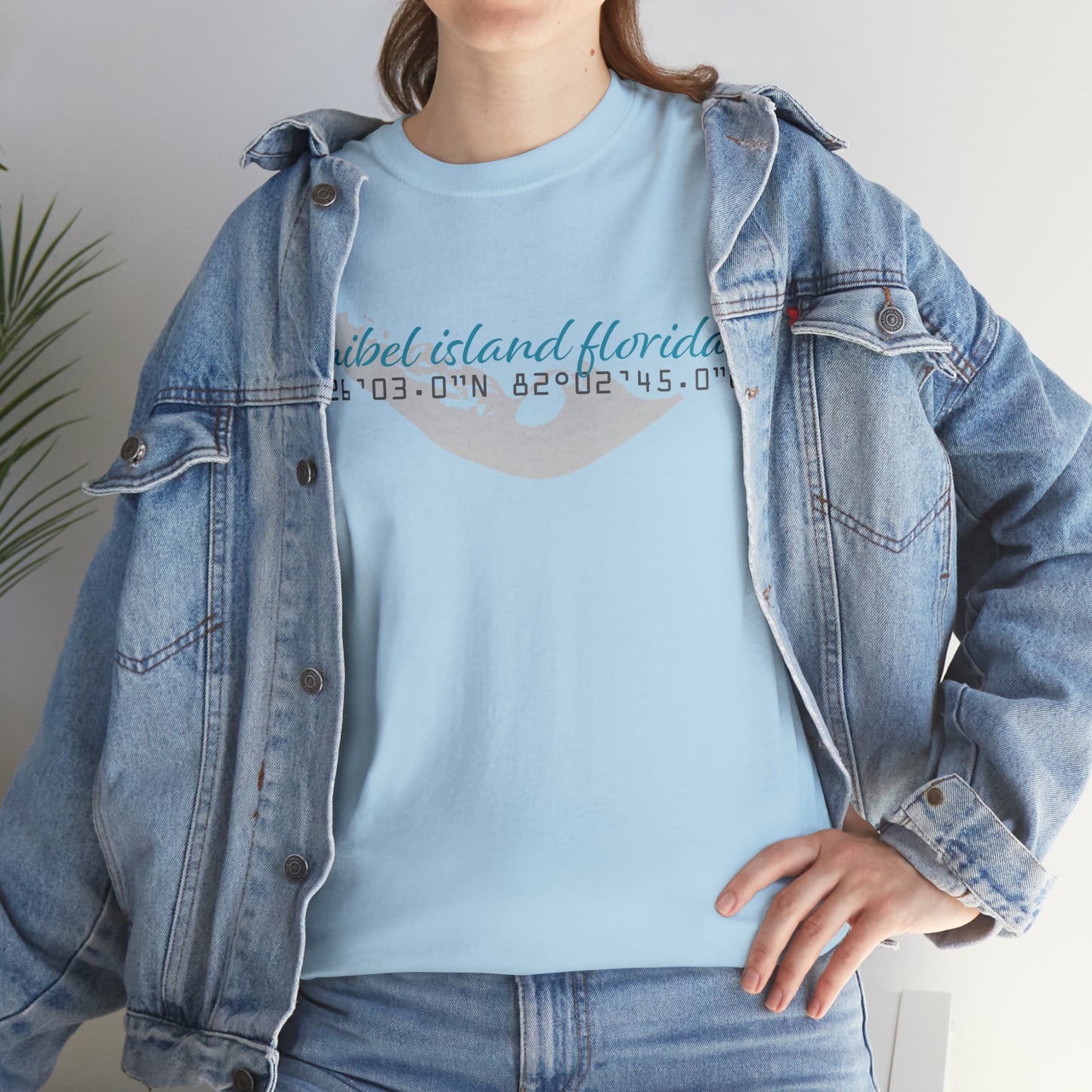Sanibel Island GPS Unisex Heavy Cotton Tee + More Colors