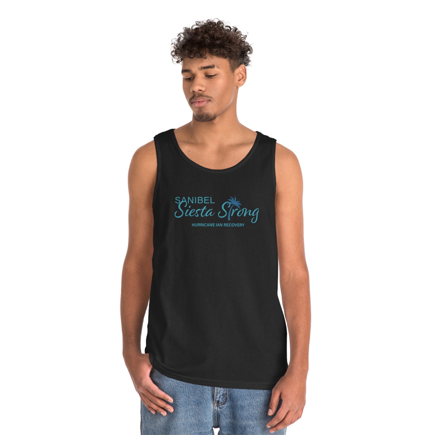 Sanibel Siesta Strong Unisex Heavy Cotton Tank Top + More Colors