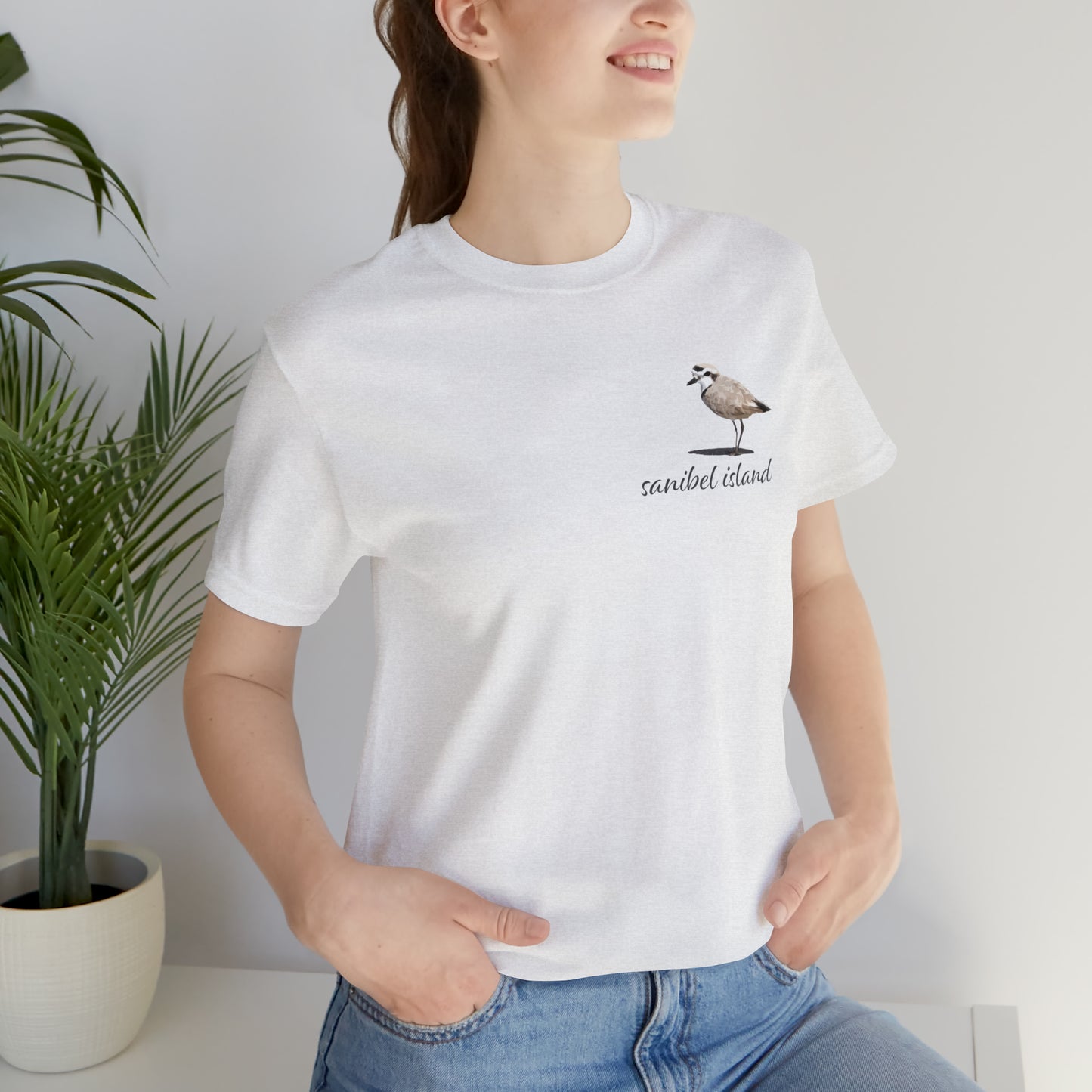 Sanibel Island Snowy Plover Unisex Jersey Short Sleeve Tee