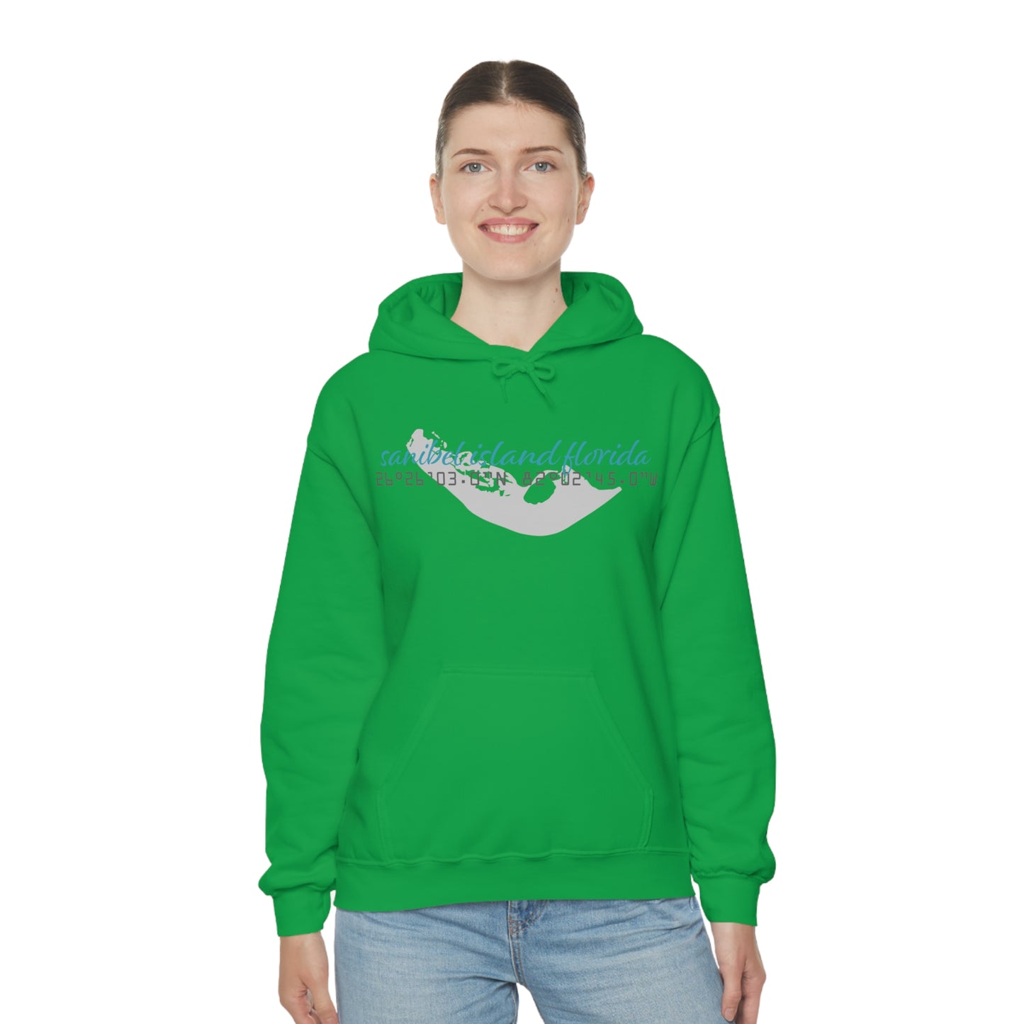 Sanibel Island GPS Unisex Heavy Blend™ Hooded Sweatshirt + More Colors