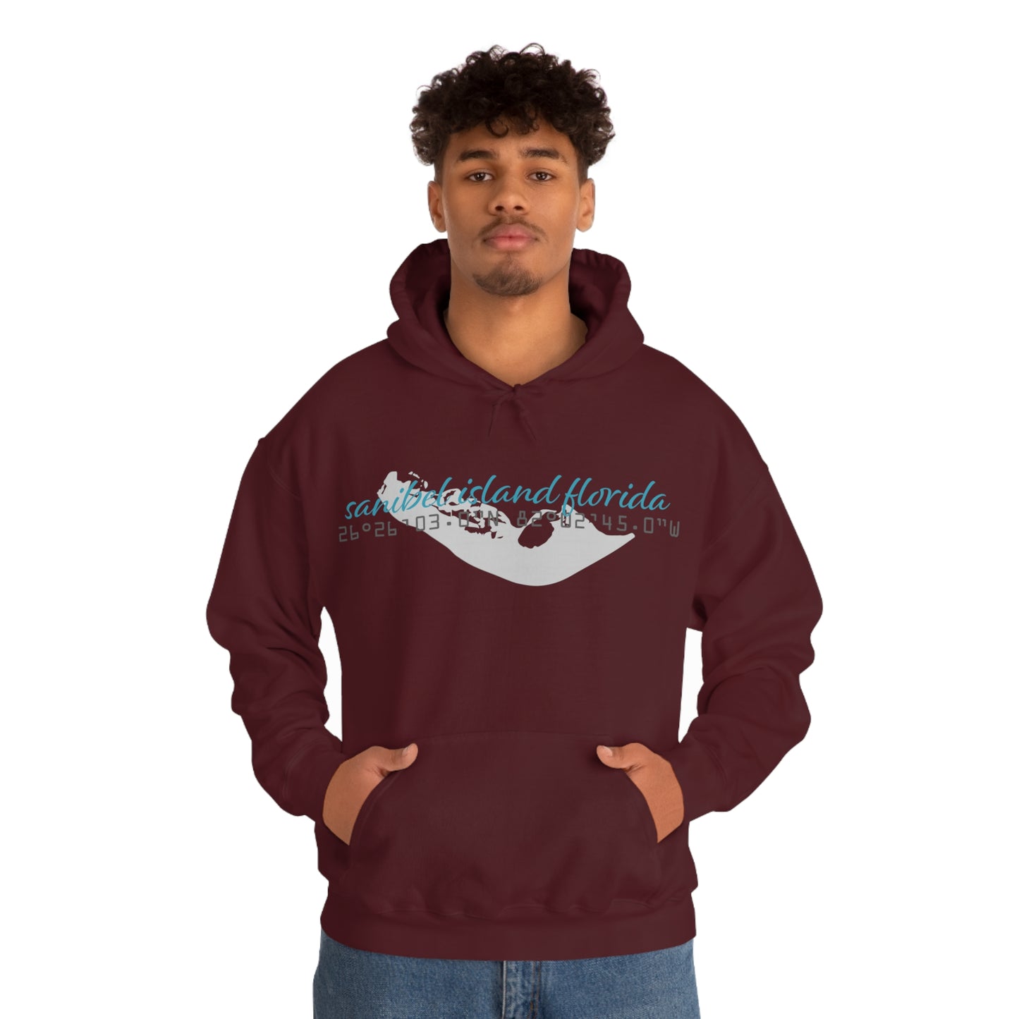 Sanibel Island GPS Unisex Heavy Blend™ Hooded Sweatshirt + More Colors