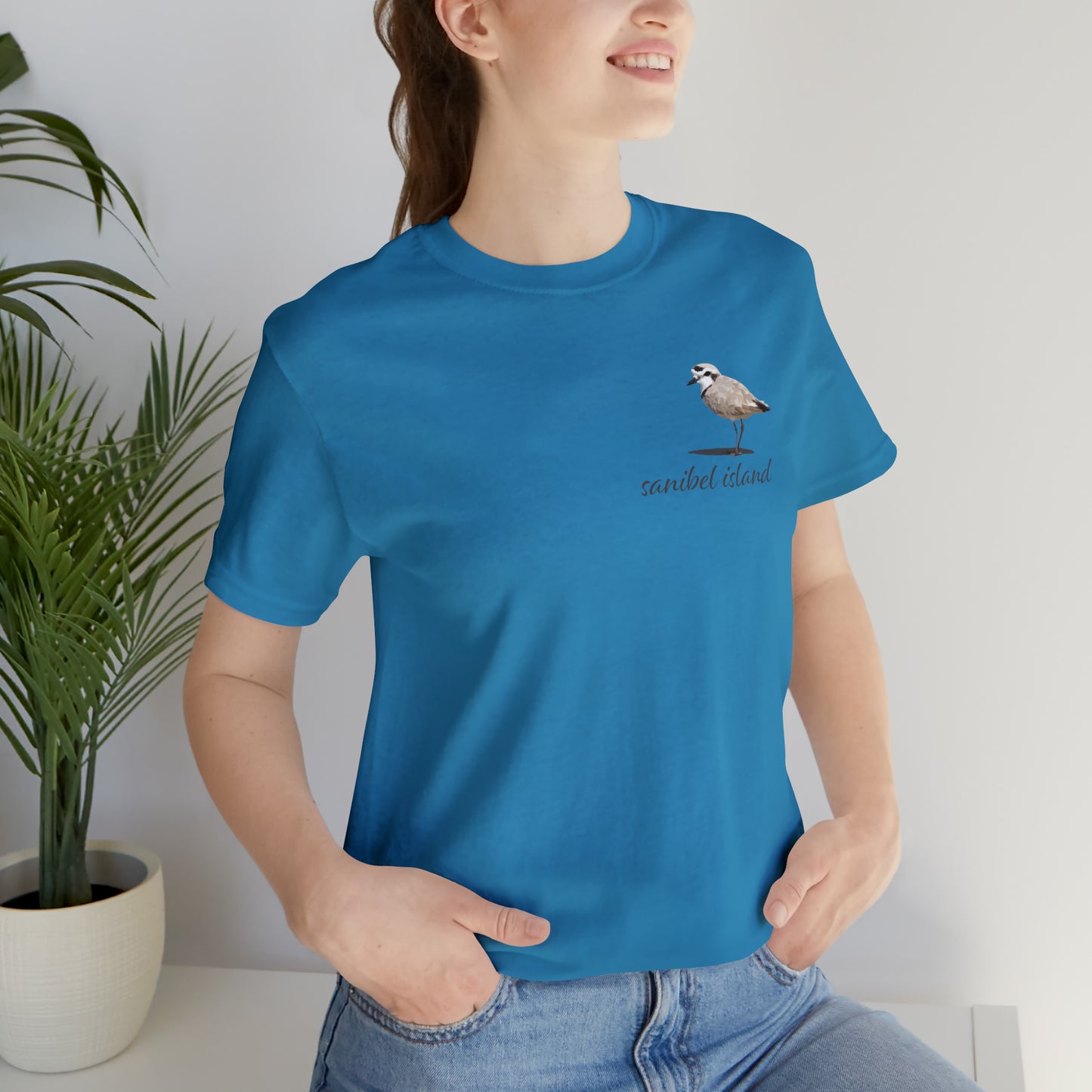 Sanibel Island Snowy Plover Unisex Jersey Short Sleeve Tee
