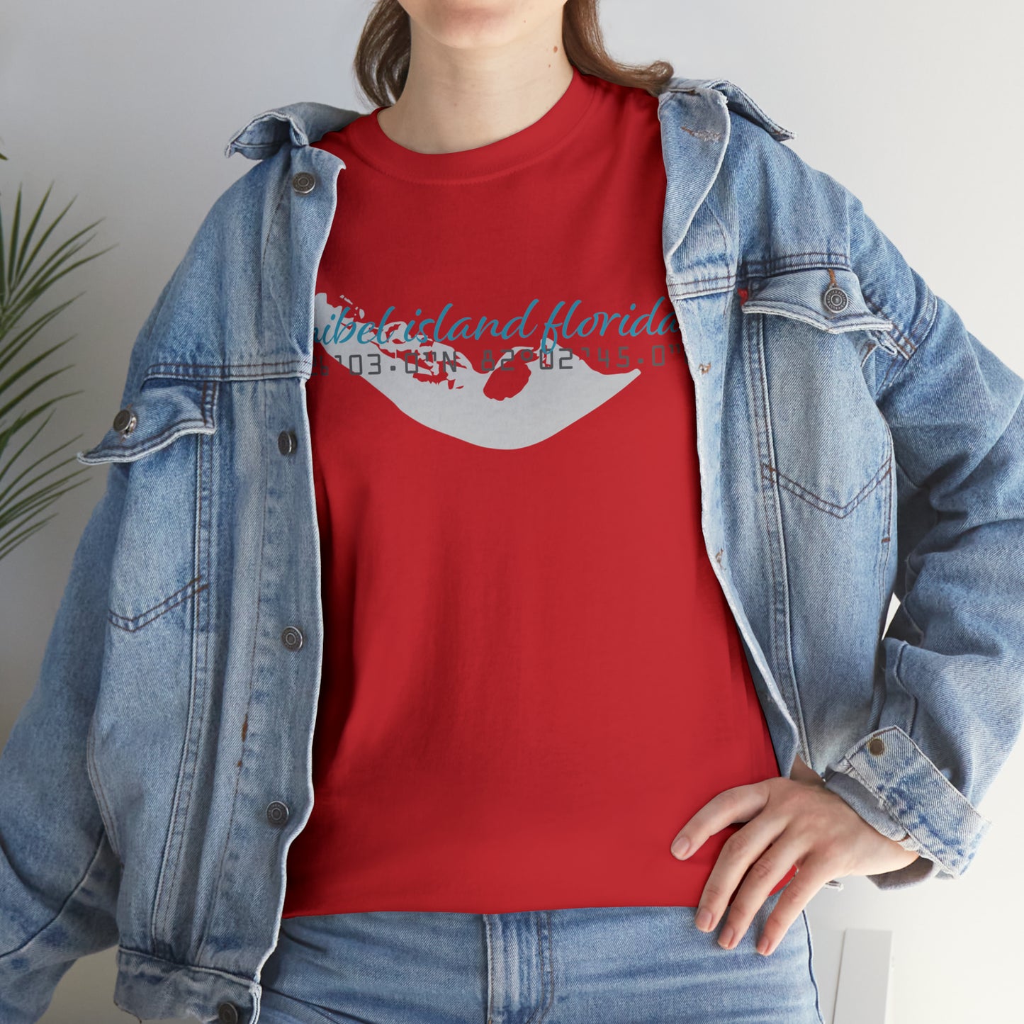 Sanibel Island GPS Unisex Heavy Cotton Tee + More Colors