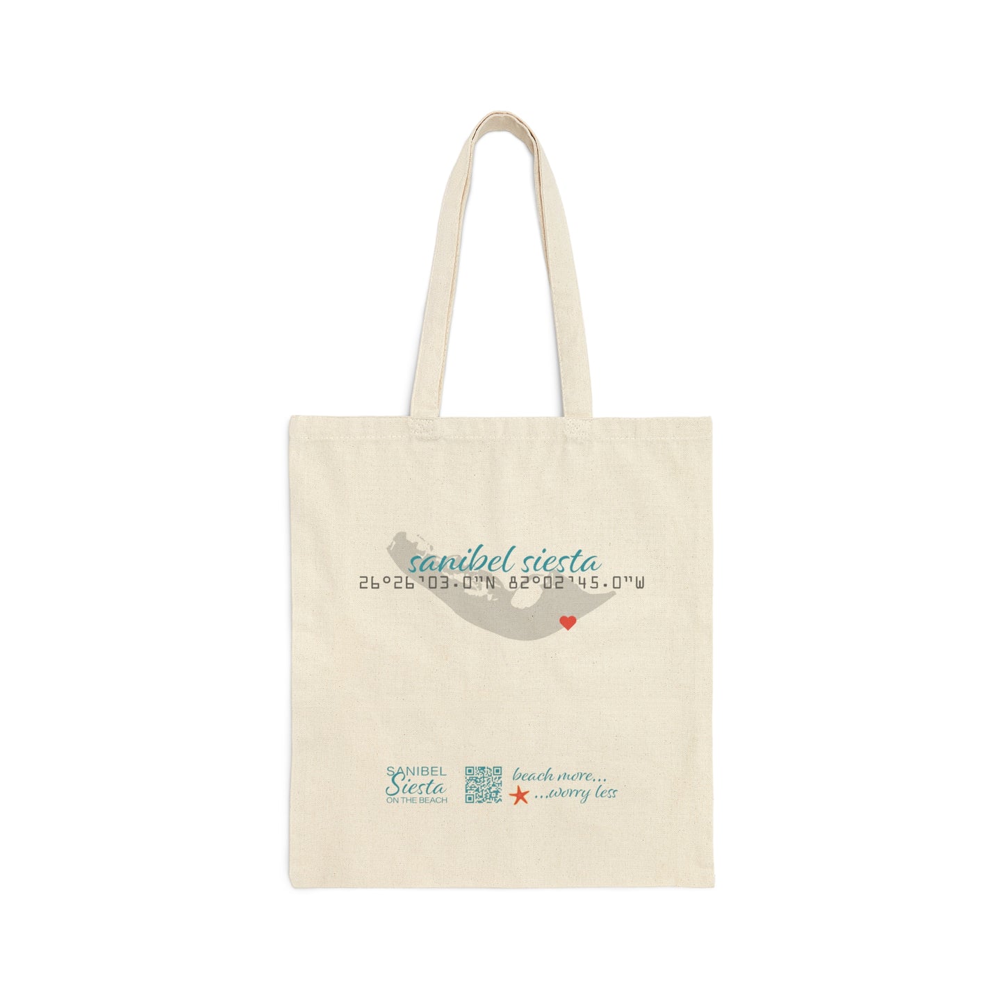 Siesta GPS Cotton Canvas Tote Bag