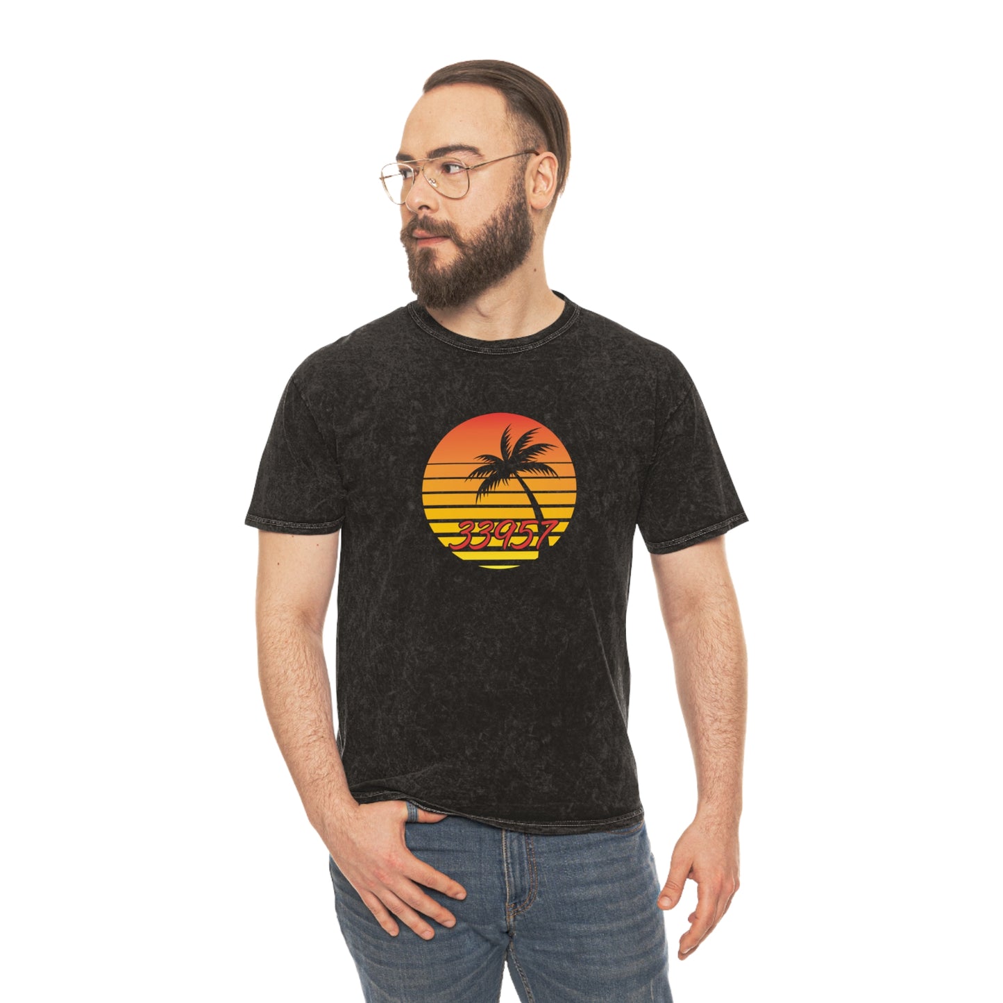 Sanibel 33957 Palm Unisex Mineral Wash T-Shirt + More Colors