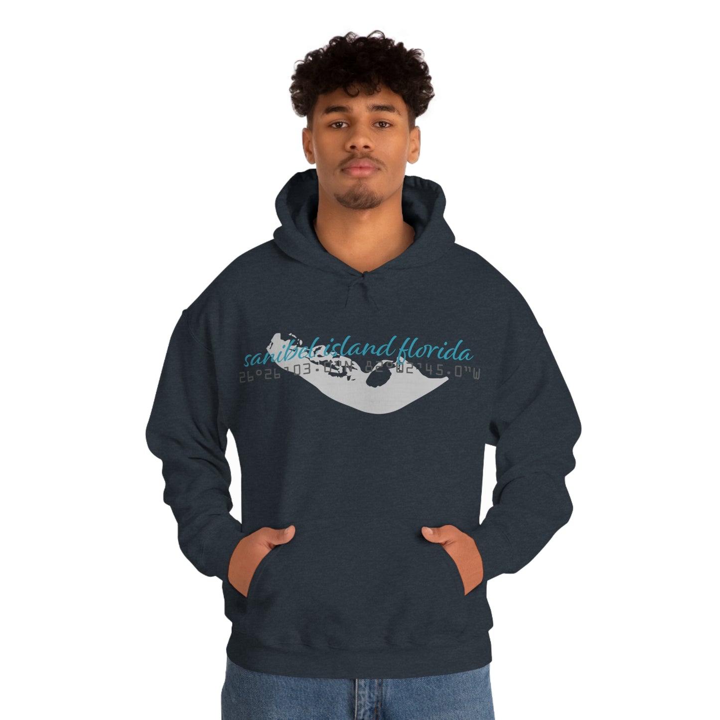 Sanibel Island GPS Unisex Heavy Blend™ Hooded Sweatshirt + More Colors
