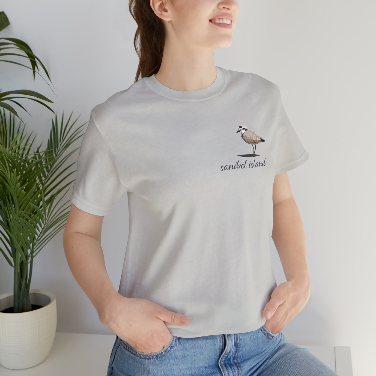 Sanibel Island Snowy Plover Unisex Jersey Short Sleeve Tee