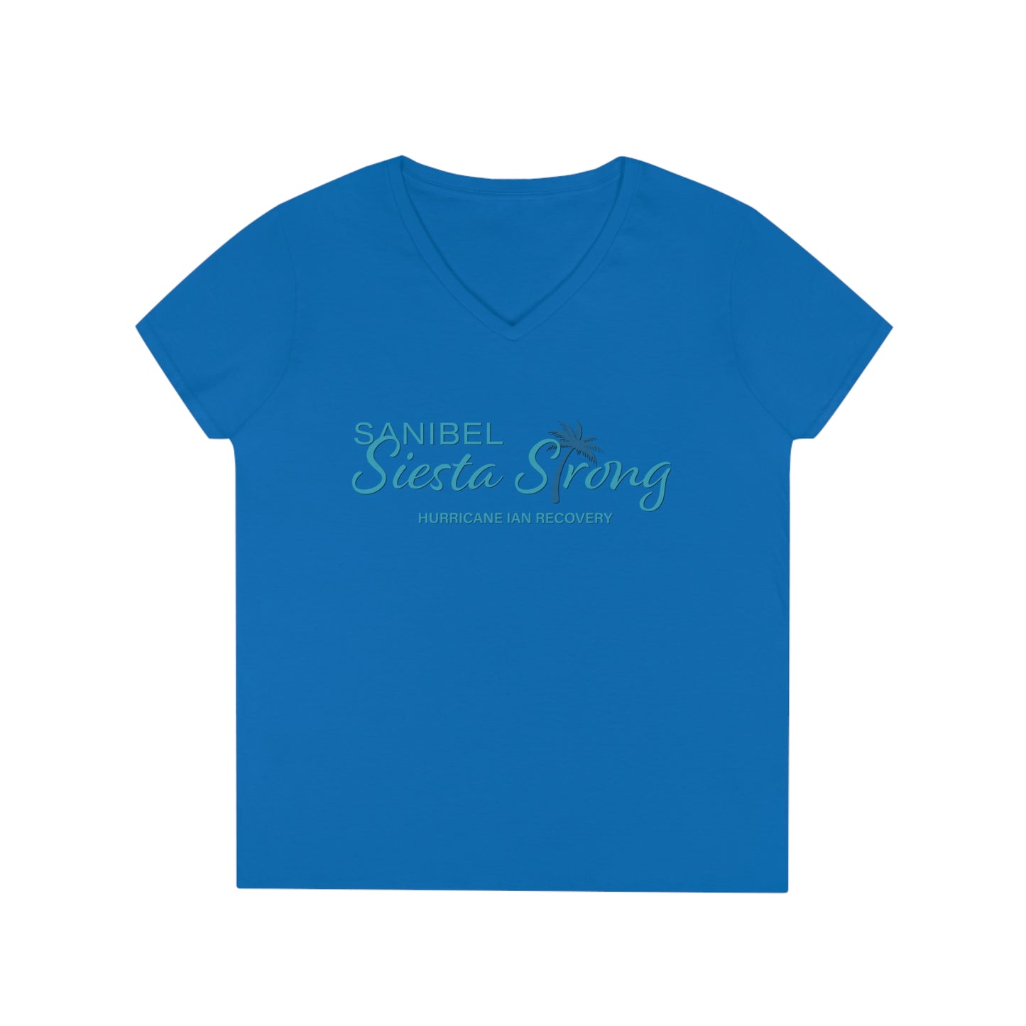 Sanibel Siesta Strong Ladies' V-Neck T-Shirt + More Colors