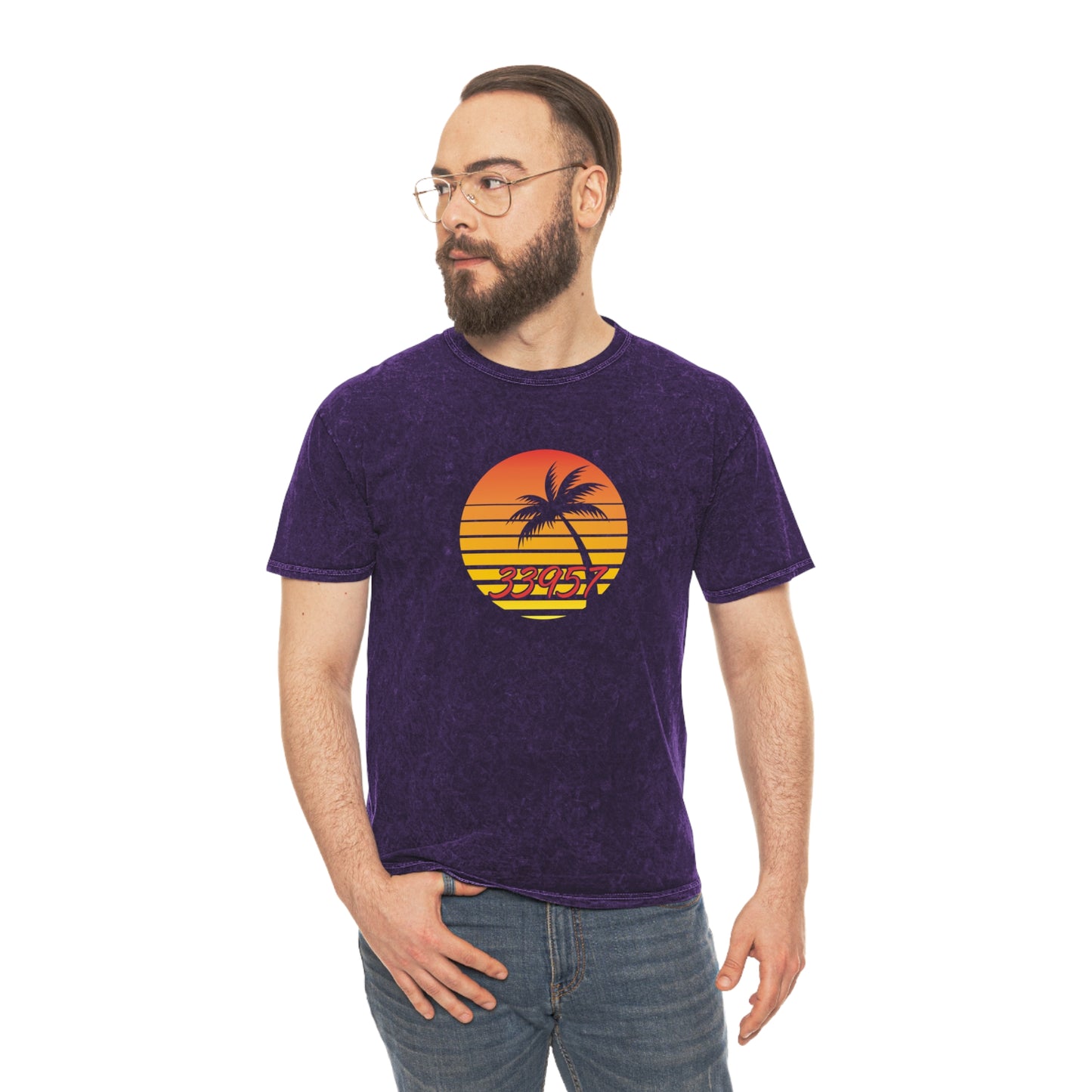 Sanibel 33957 Palm Unisex Mineral Wash T-Shirt + More Colors