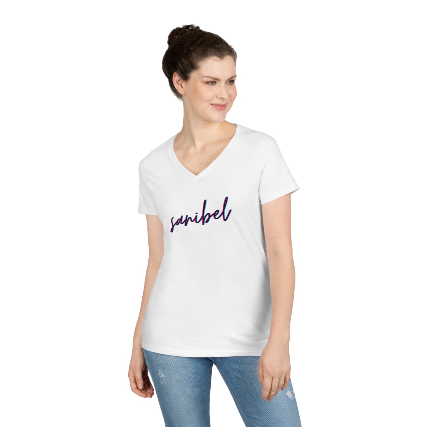 Sanibel 3D Ladies' V-Neck T-Shirt + More Colors