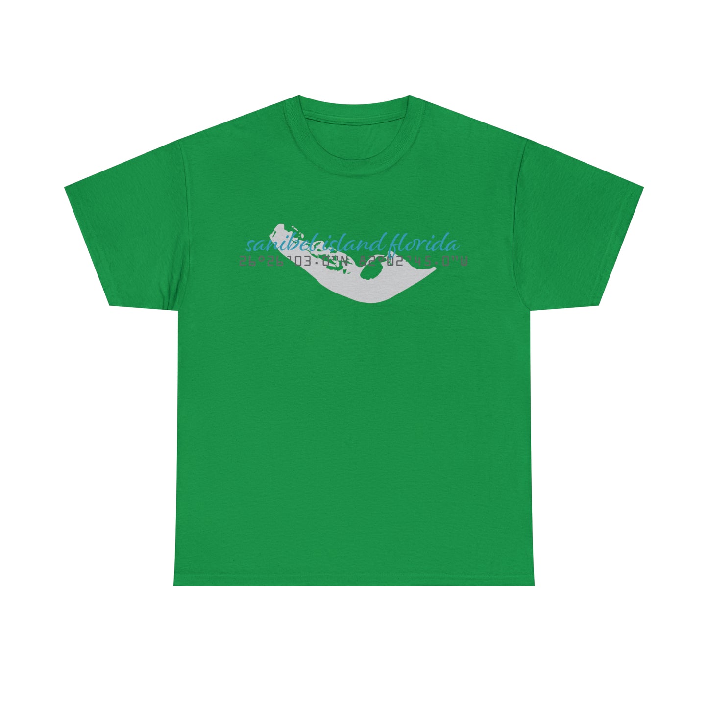 Sanibel Island GPS Unisex Heavy Cotton Tee + More Colors