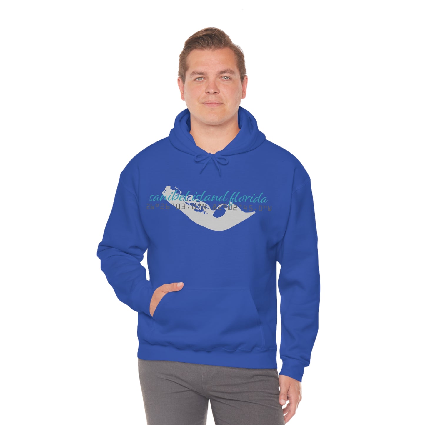 Sanibel Island GPS Unisex Heavy Blend™ Hooded Sweatshirt + More Colors
