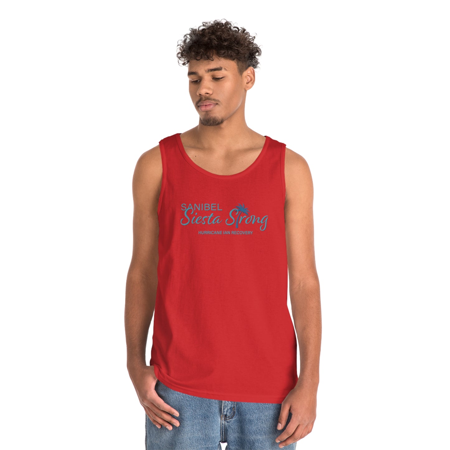 Sanibel Siesta Strong Unisex Heavy Cotton Tank Top + More Colors