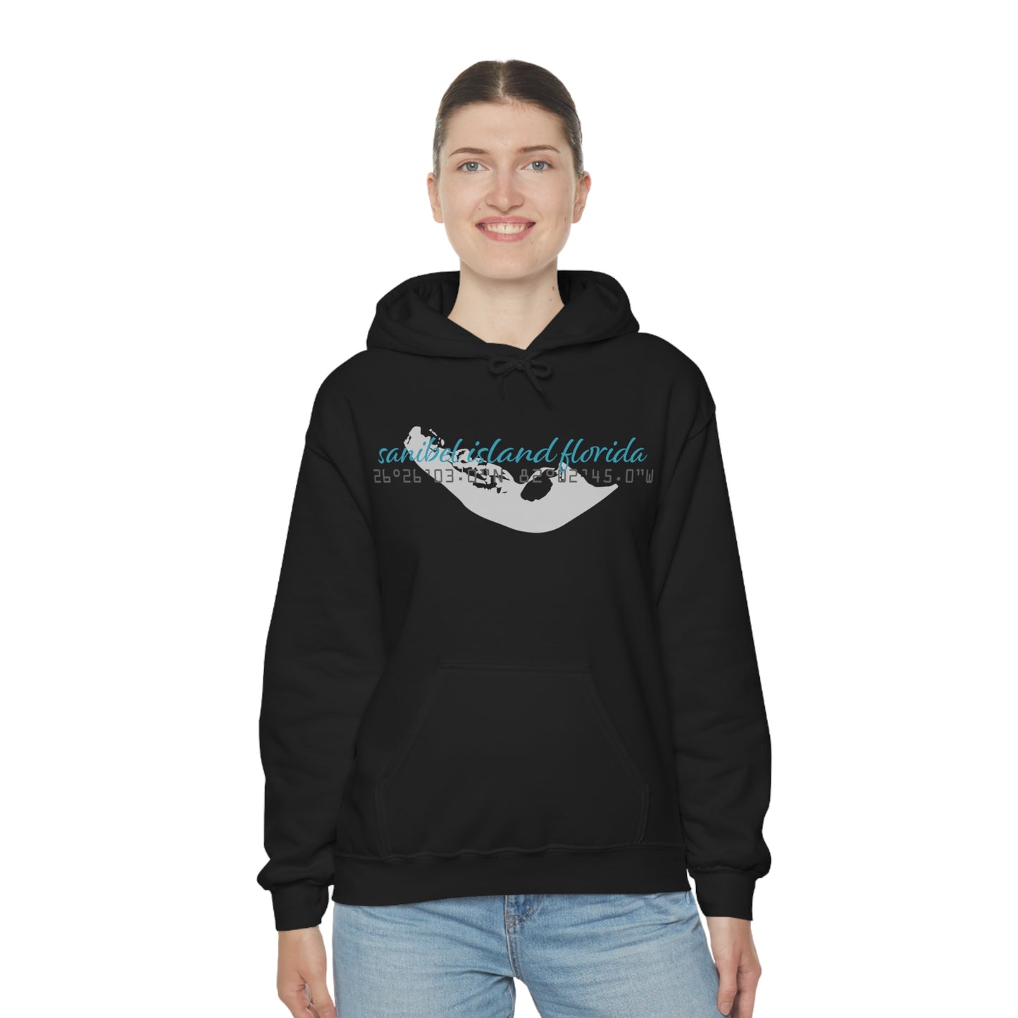 Sanibel Island GPS Unisex Heavy Blend™ Hooded Sweatshirt + More Colors