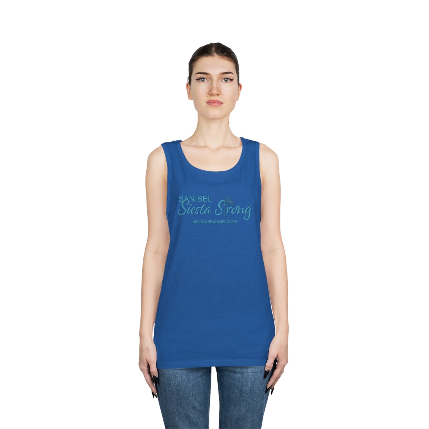 Sanibel Siesta Strong Unisex Heavy Cotton Tank Top + More Colors