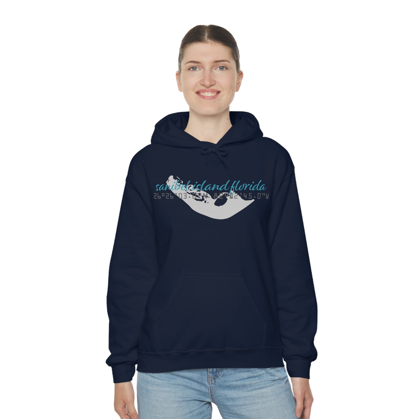 Sanibel Island GPS Unisex Heavy Blend™ Hooded Sweatshirt + More Colors