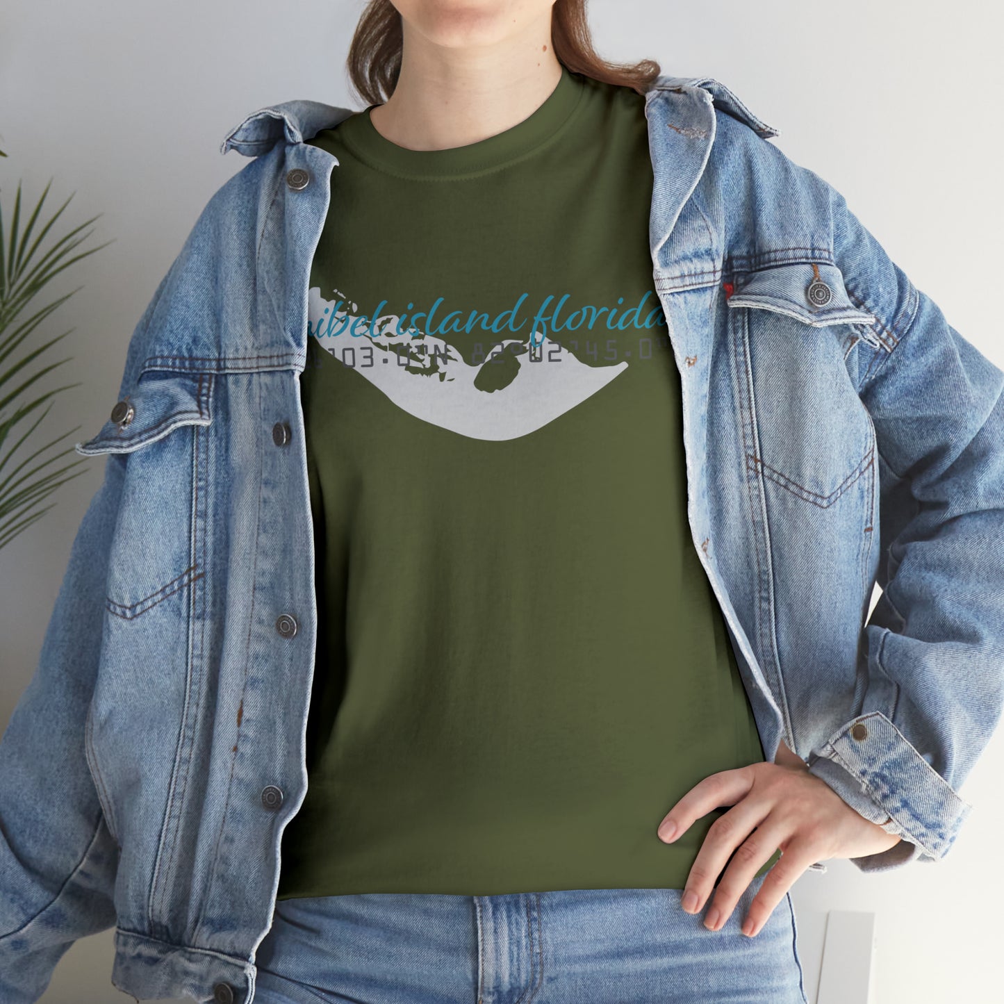 Sanibel Island GPS Unisex Heavy Cotton Tee + More Colors