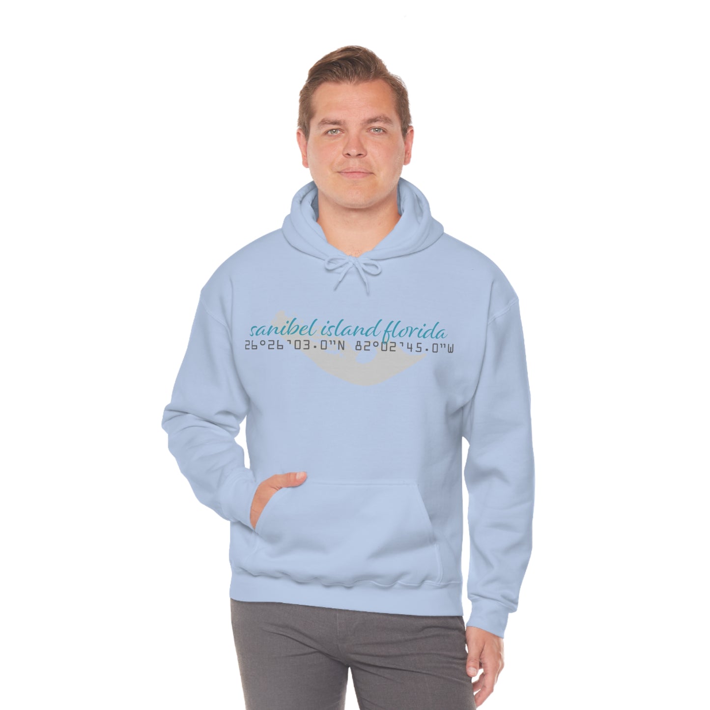 Sanibel Island GPS Unisex Heavy Blend™ Hooded Sweatshirt + More Colors