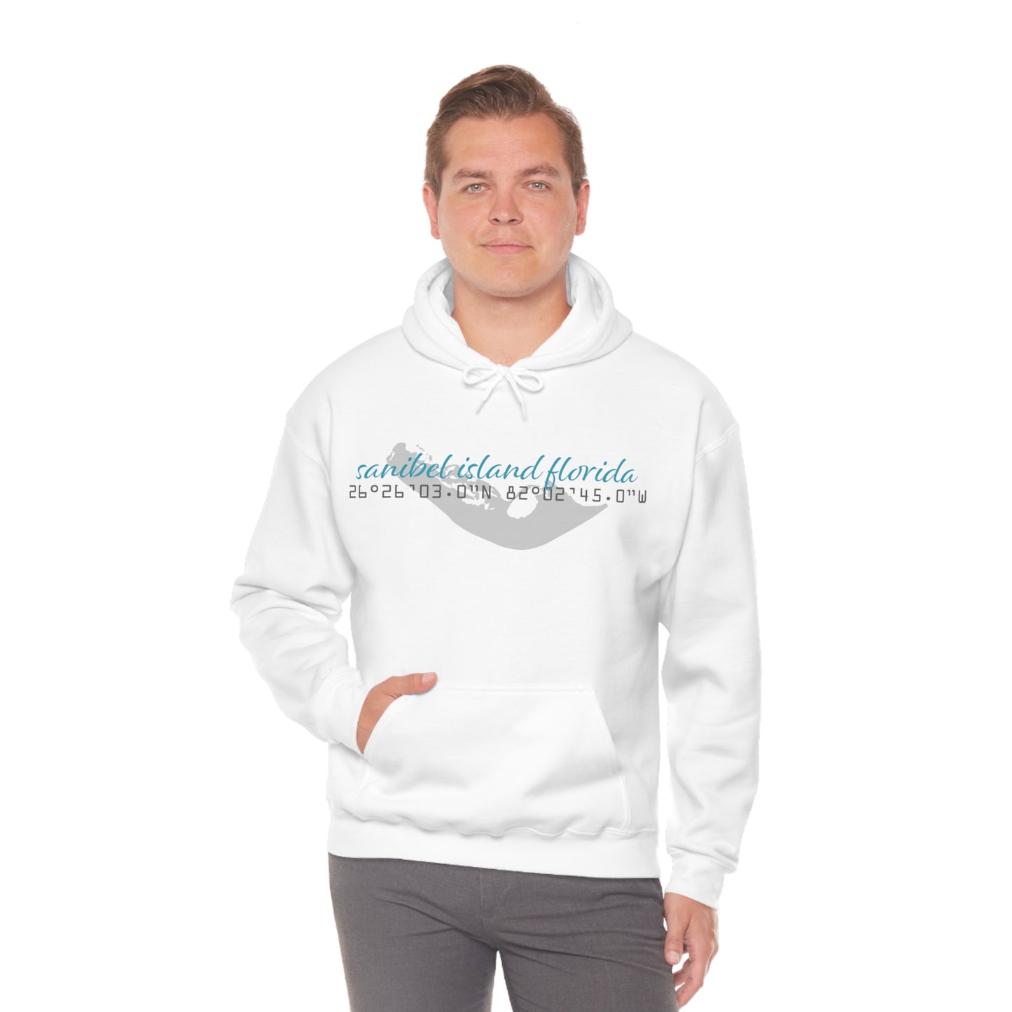 Sanibel Island GPS Unisex Heavy Blend™ Hooded Sweatshirt + More Colors