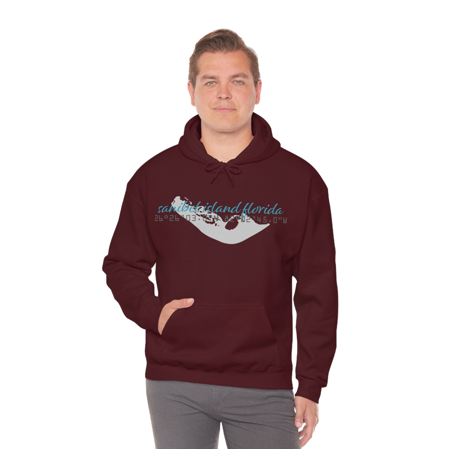 Sanibel Island GPS Unisex Heavy Blend™ Hooded Sweatshirt + More Colors