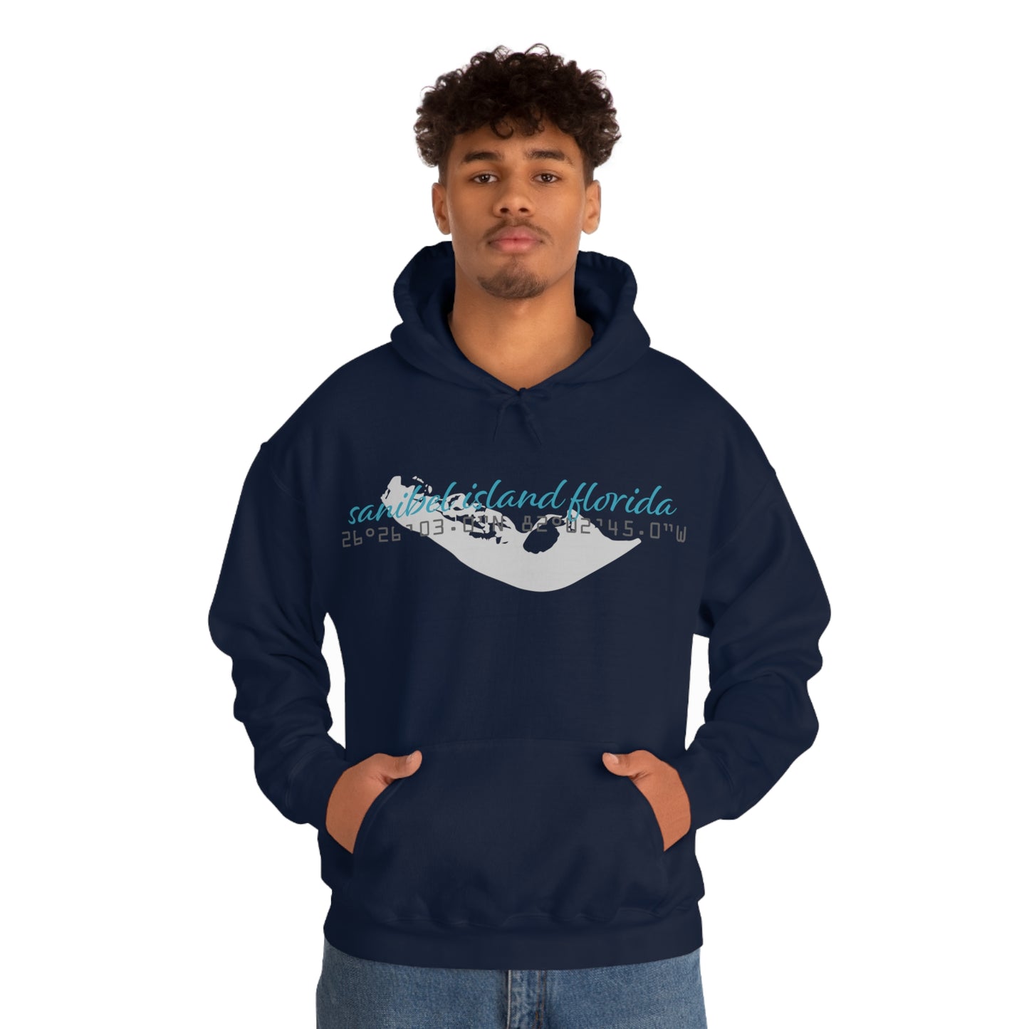 Sanibel Island GPS Unisex Heavy Blend™ Hooded Sweatshirt + More Colors