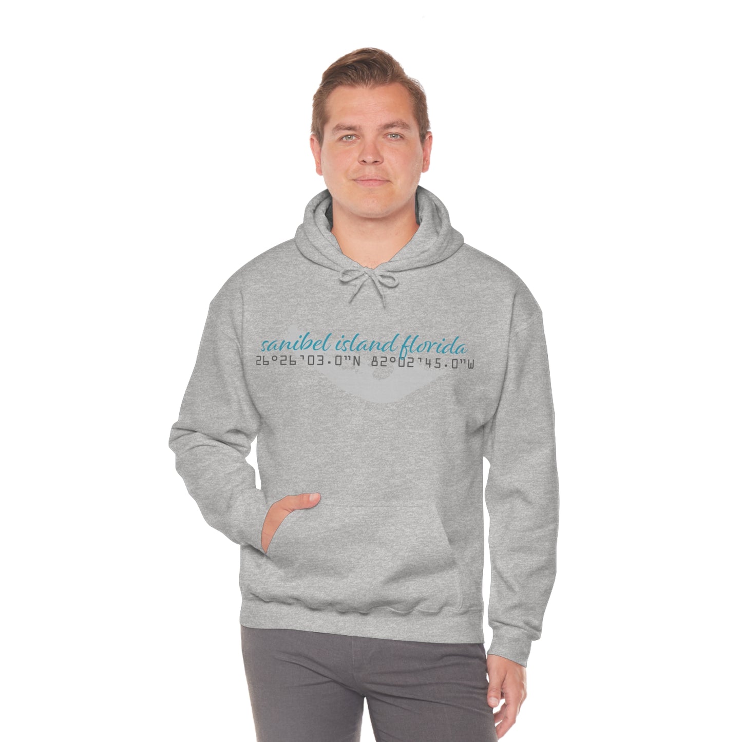 Sanibel Island GPS Unisex Heavy Blend™ Hooded Sweatshirt + More Colors