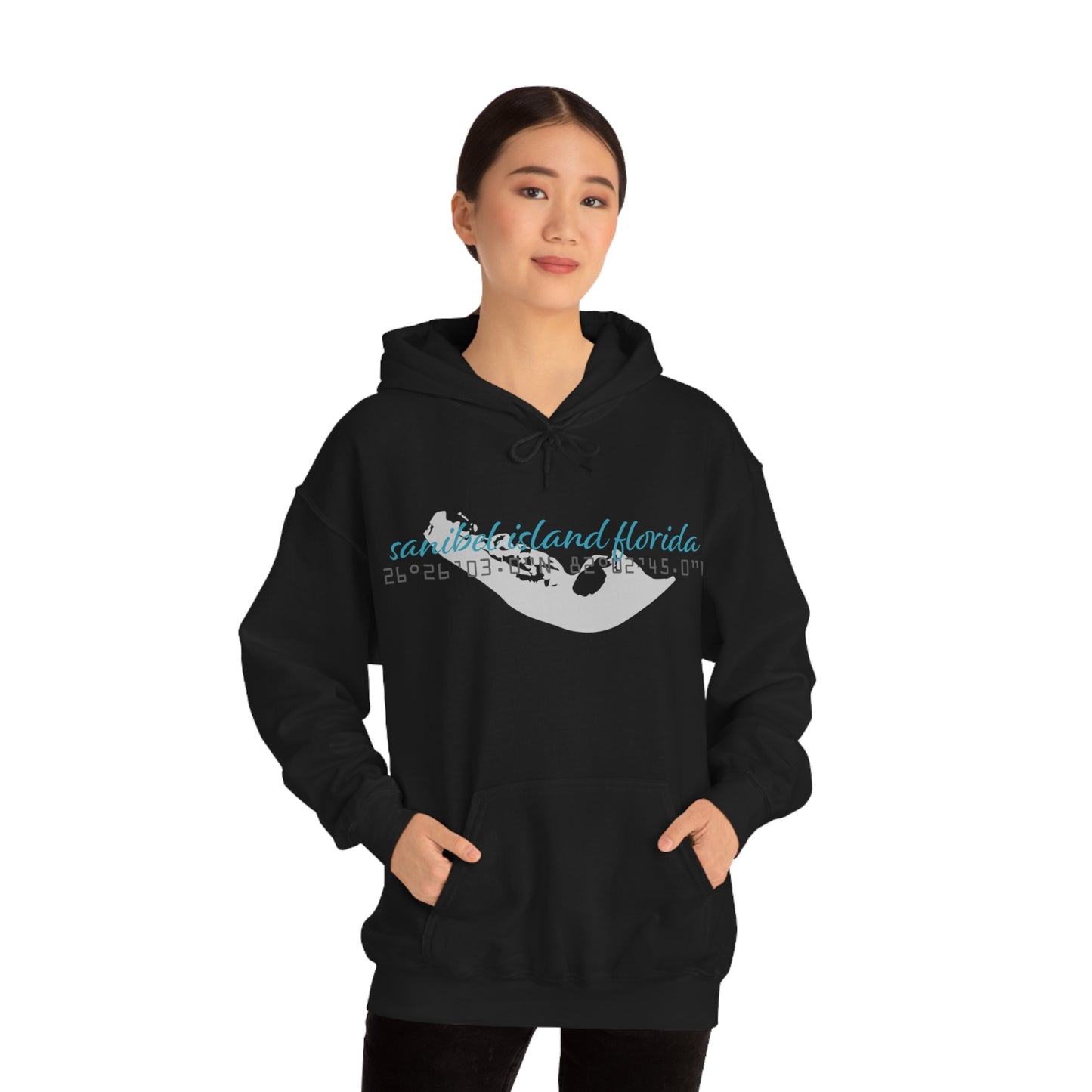 Sanibel Island GPS Unisex Heavy Blend™ Hooded Sweatshirt + More Colors