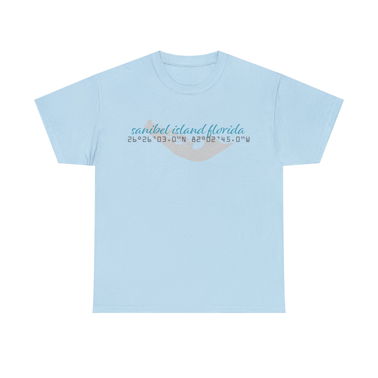 Sanibel Island GPS Unisex Heavy Cotton Tee + More Colors