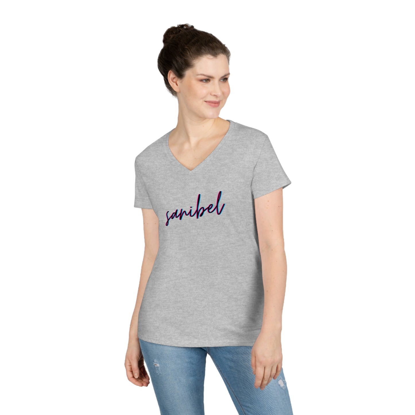 Sanibel 3D Ladies' V-Neck T-Shirt + More Colors