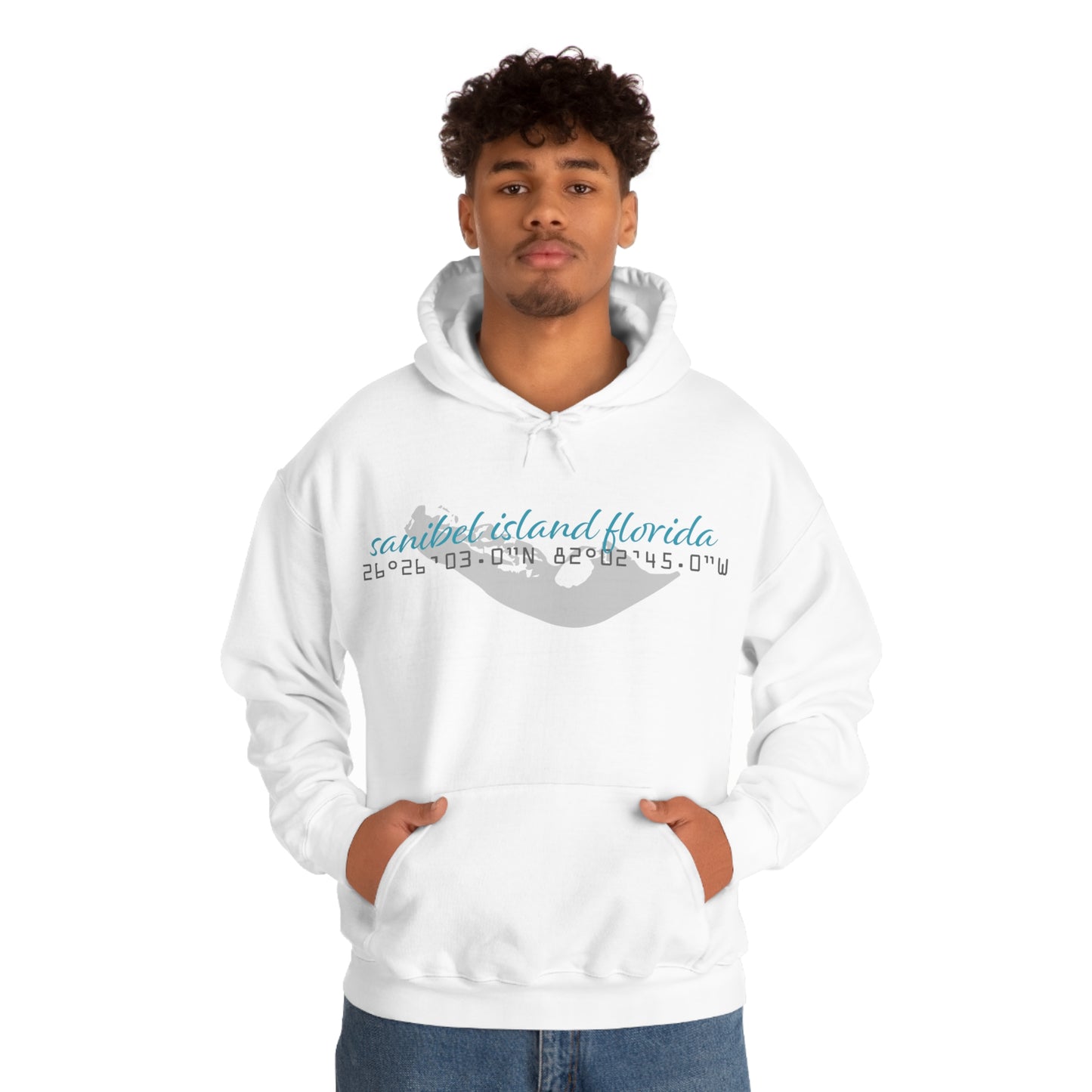 Sanibel Island GPS Unisex Heavy Blend™ Hooded Sweatshirt + More Colors