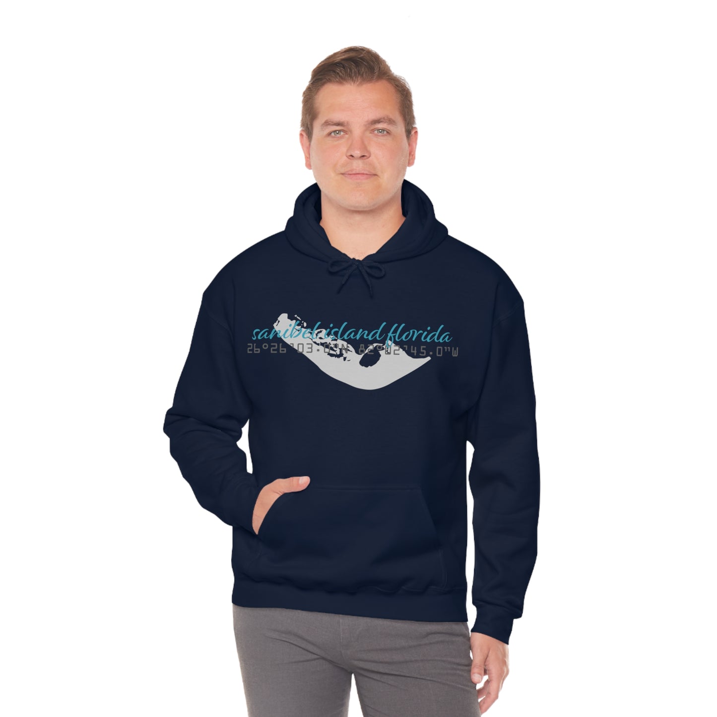 Sanibel Island GPS Unisex Heavy Blend™ Hooded Sweatshirt + More Colors