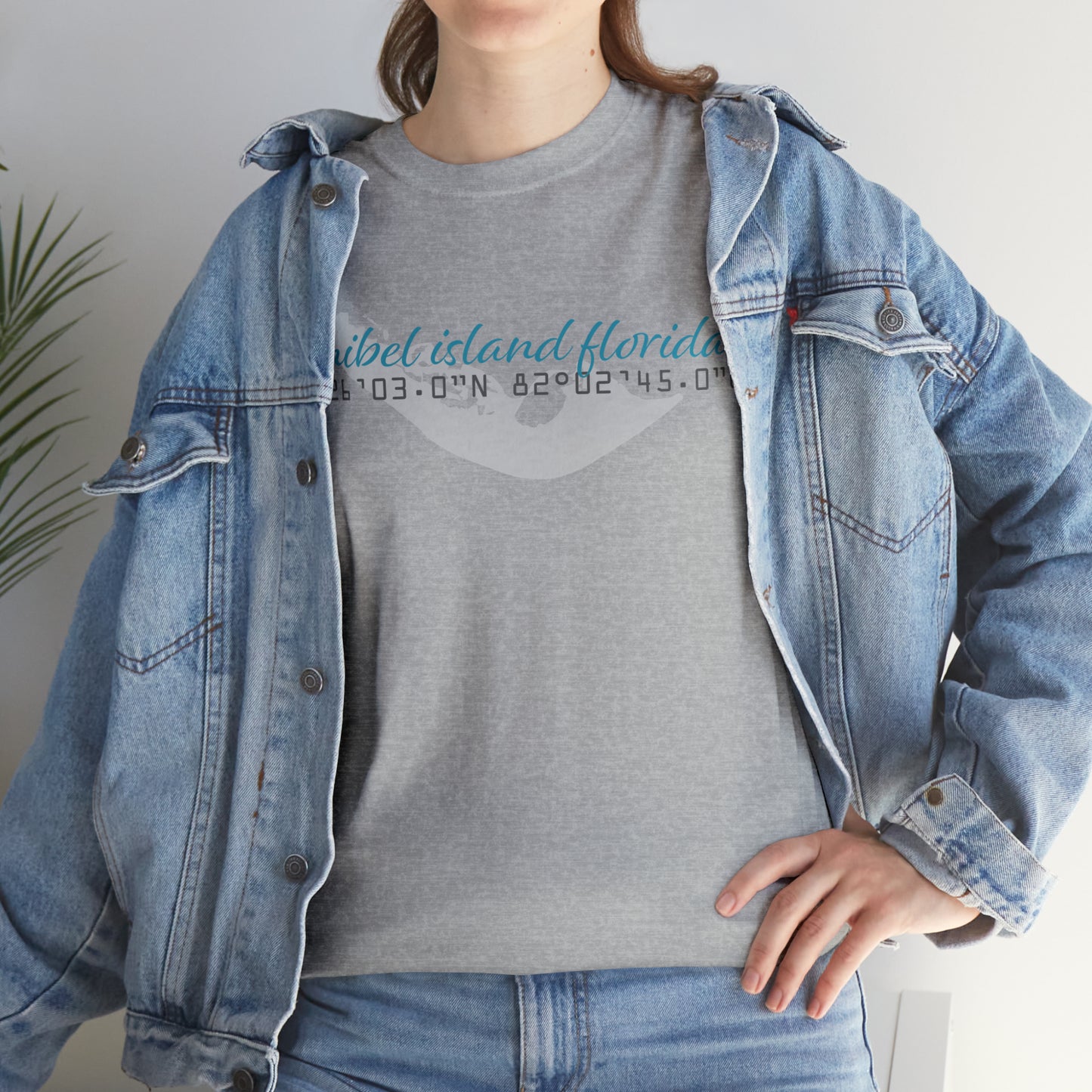 Sanibel Island GPS Unisex Heavy Cotton Tee + More Colors