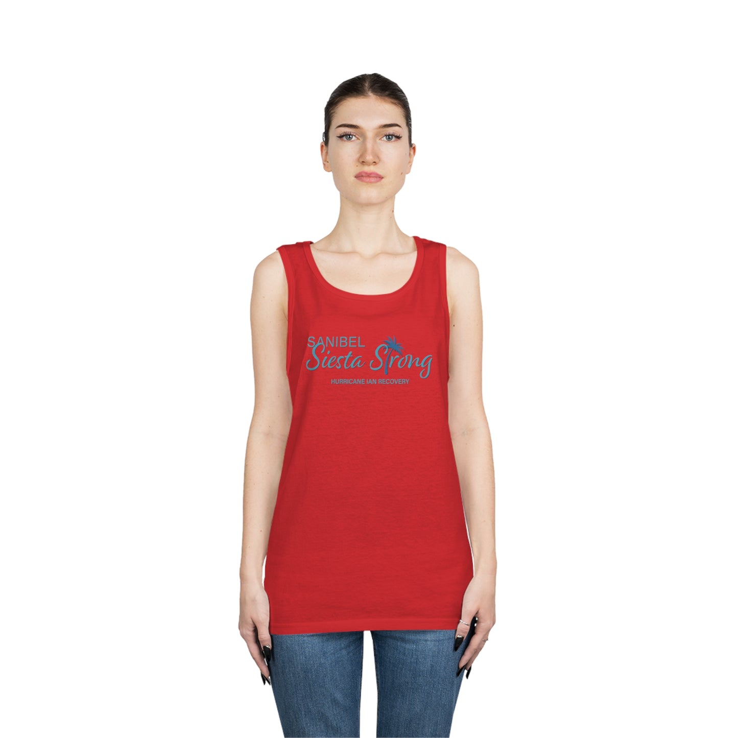 Sanibel Siesta Strong Unisex Heavy Cotton Tank Top + More Colors