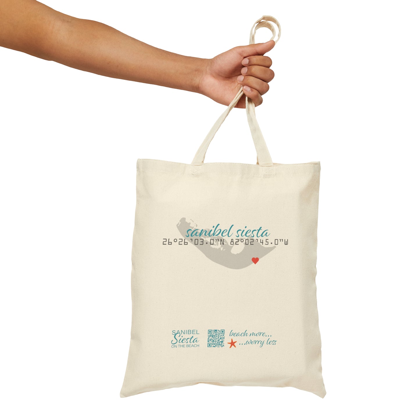Siesta GPS Cotton Canvas Tote Bag
