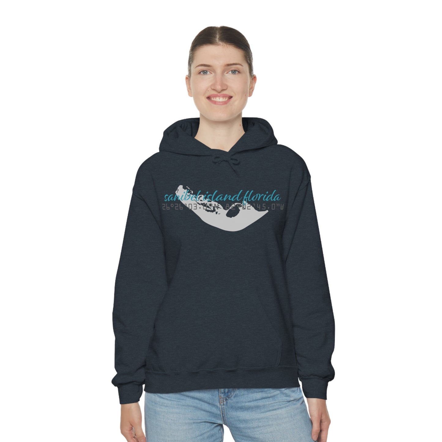 Sanibel Island GPS Unisex Heavy Blend™ Hooded Sweatshirt + More Colors