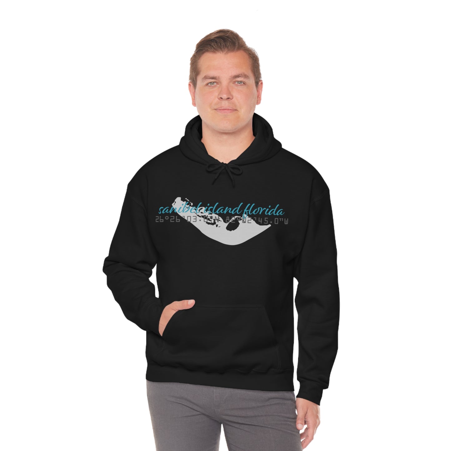 Sanibel Island GPS Unisex Heavy Blend™ Hooded Sweatshirt + More Colors