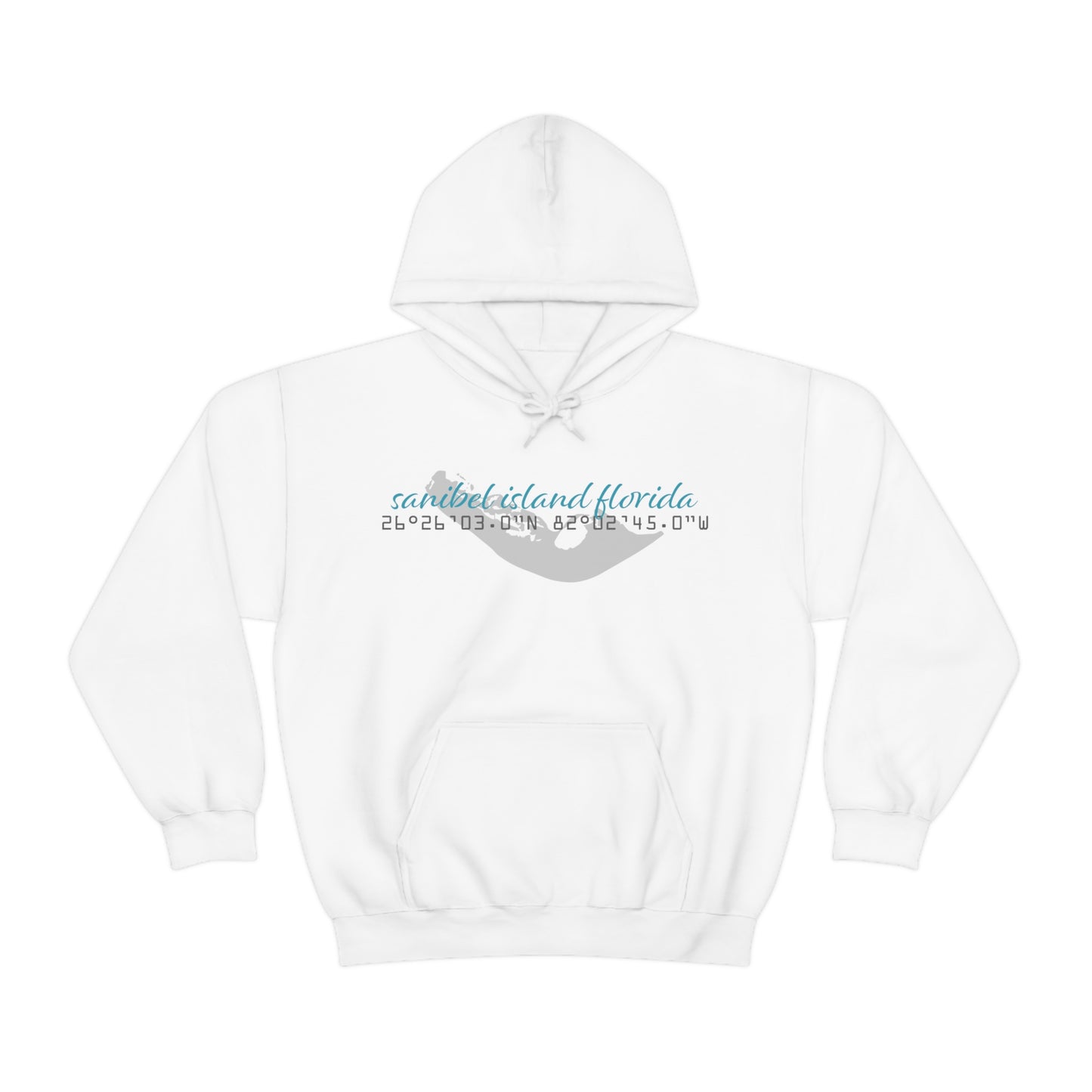 Sanibel Island GPS Unisex Heavy Blend™ Hooded Sweatshirt + More Colors