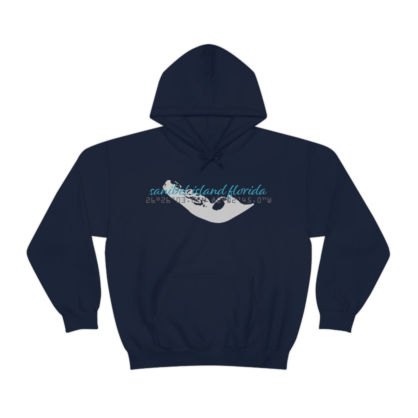 Sanibel Island GPS Unisex Heavy Blend™ Hooded Sweatshirt + More Colors