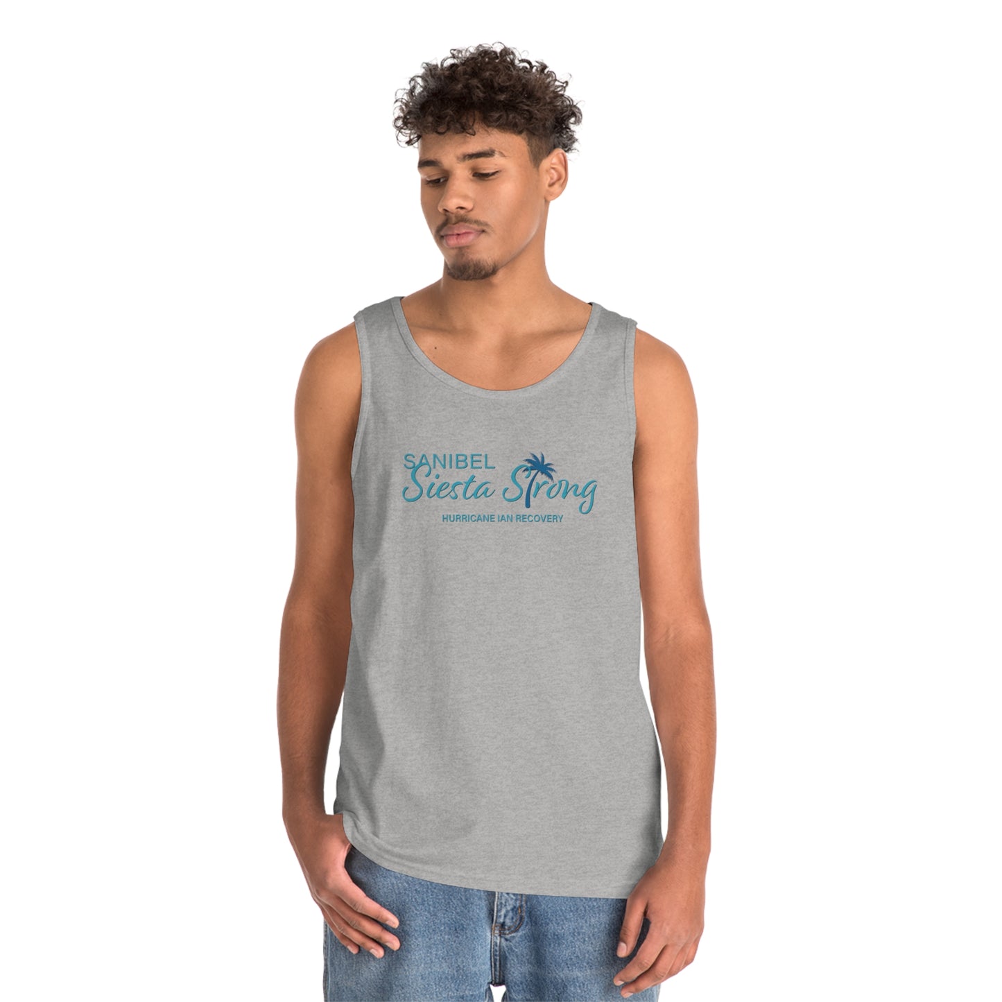 Sanibel Siesta Strong Unisex Heavy Cotton Tank Top + More Colors