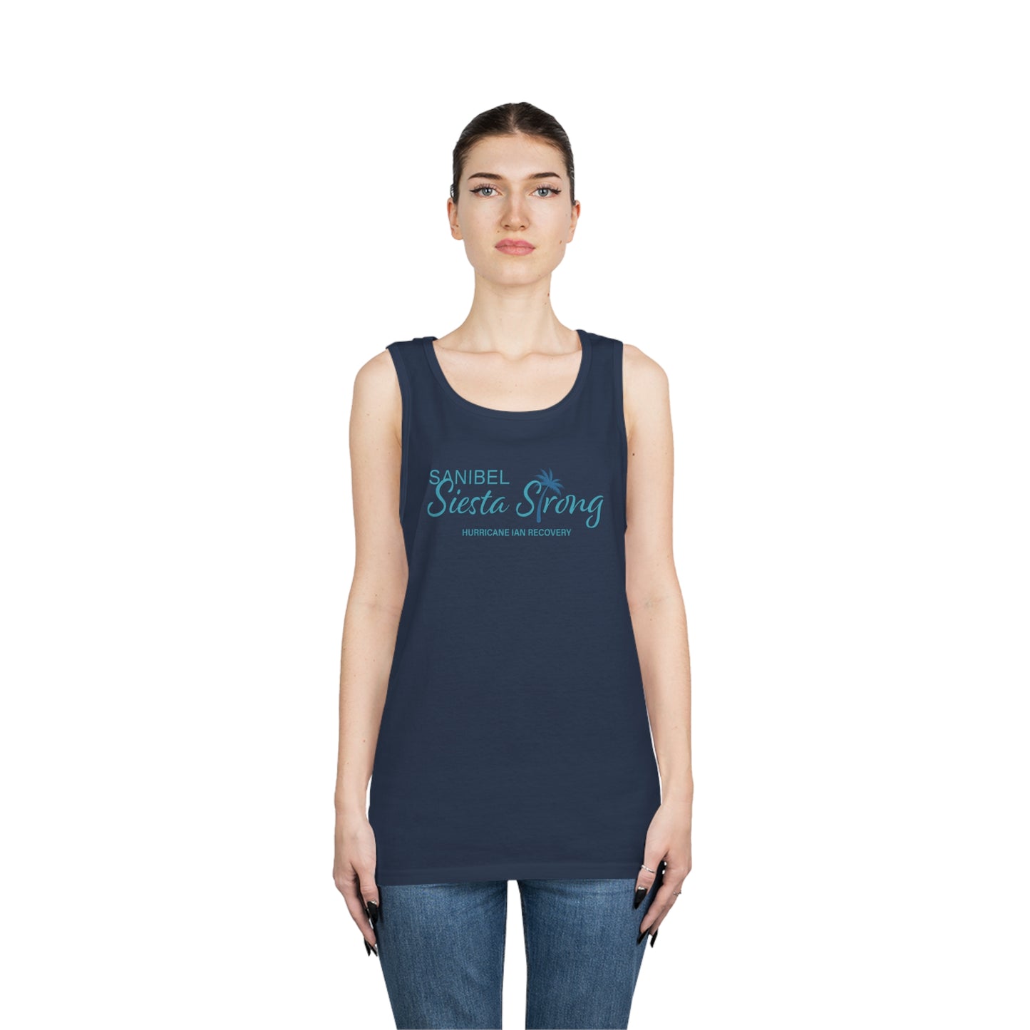 Sanibel Siesta Strong Unisex Heavy Cotton Tank Top + More Colors