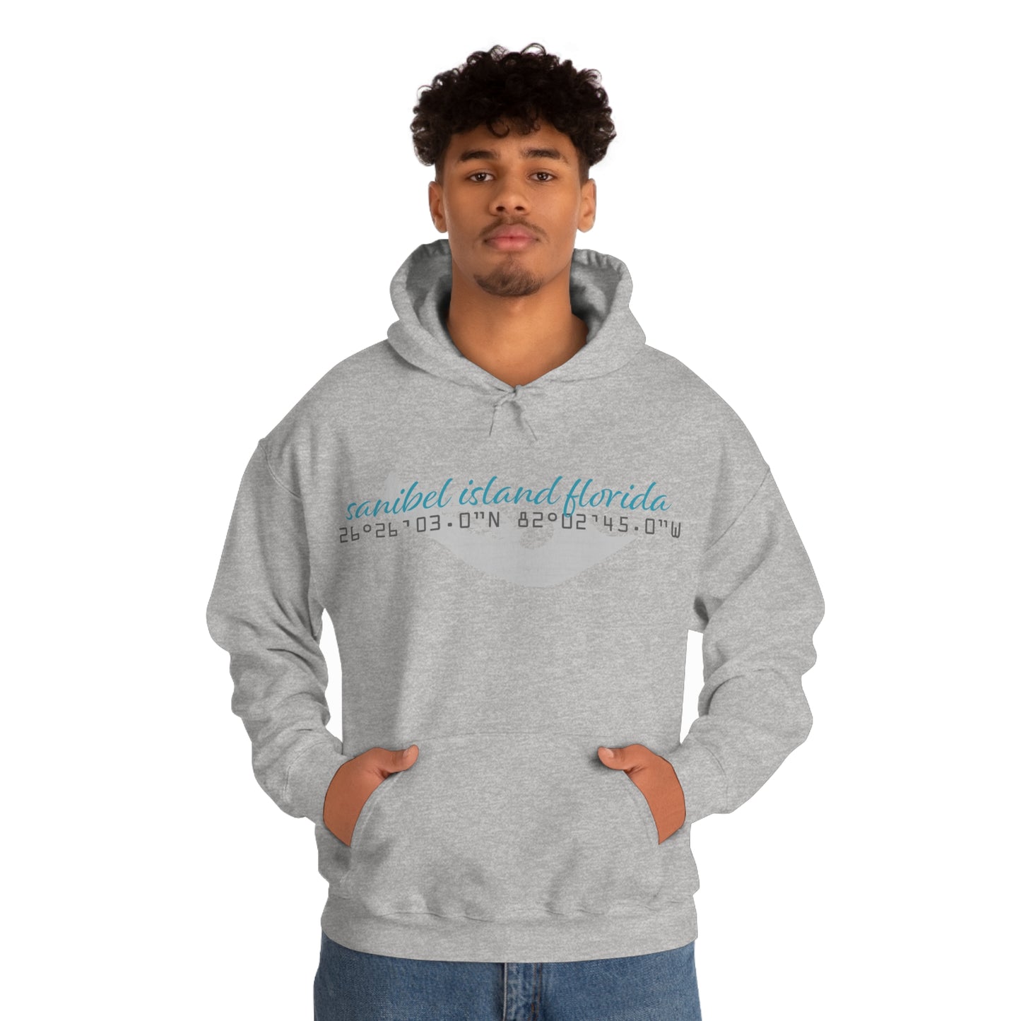 Sanibel Island GPS Unisex Heavy Blend™ Hooded Sweatshirt + More Colors