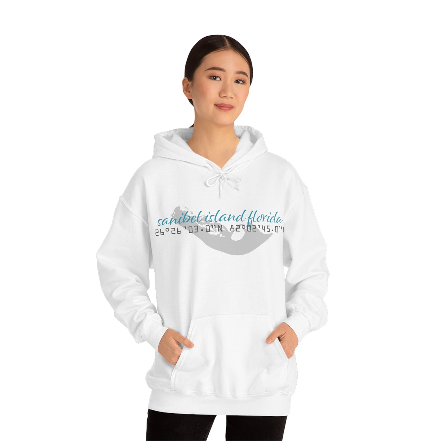Sanibel Island GPS Unisex Heavy Blend™ Hooded Sweatshirt + More Colors