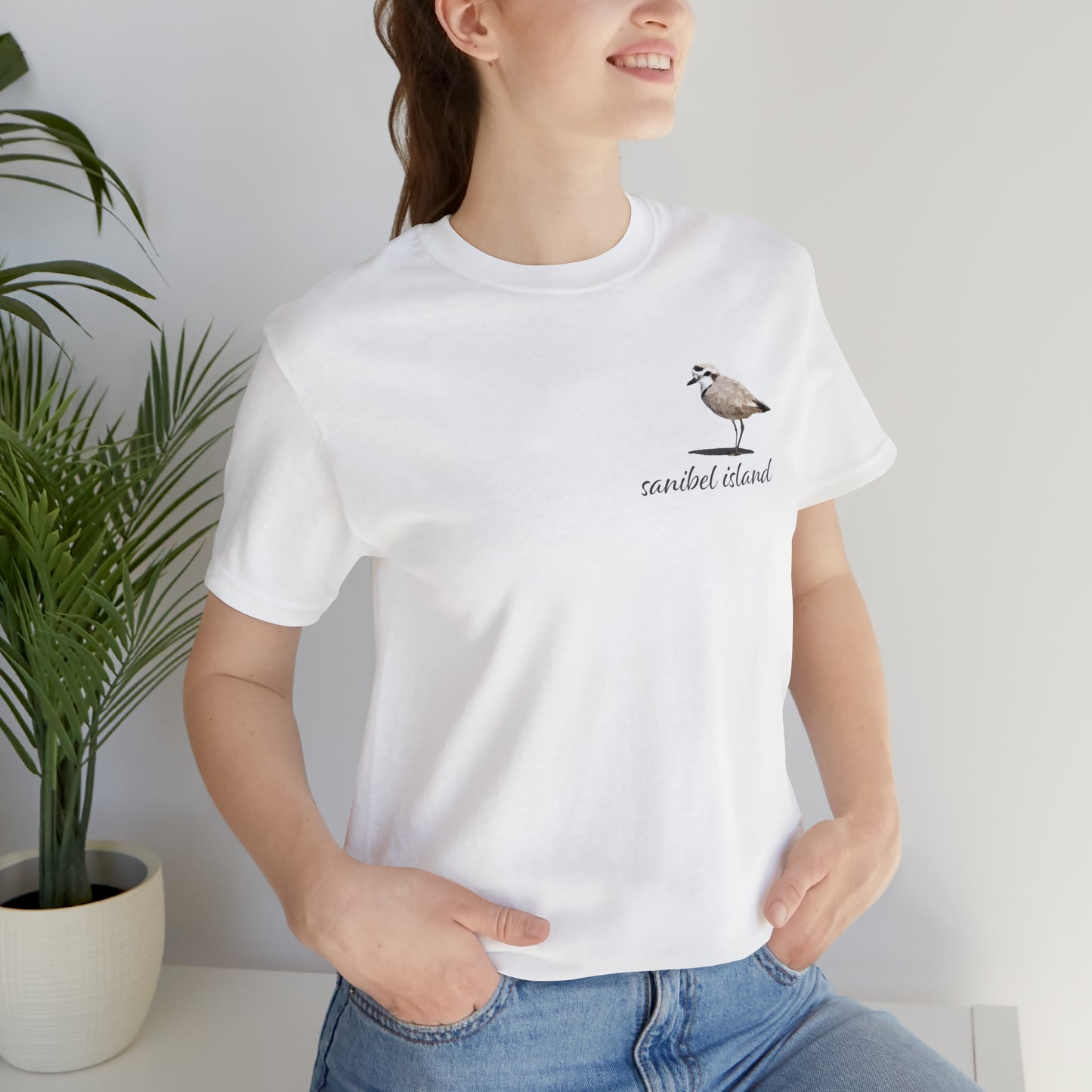 Sanibel Island Snowy Plover Unisex Jersey Short Sleeve Tee