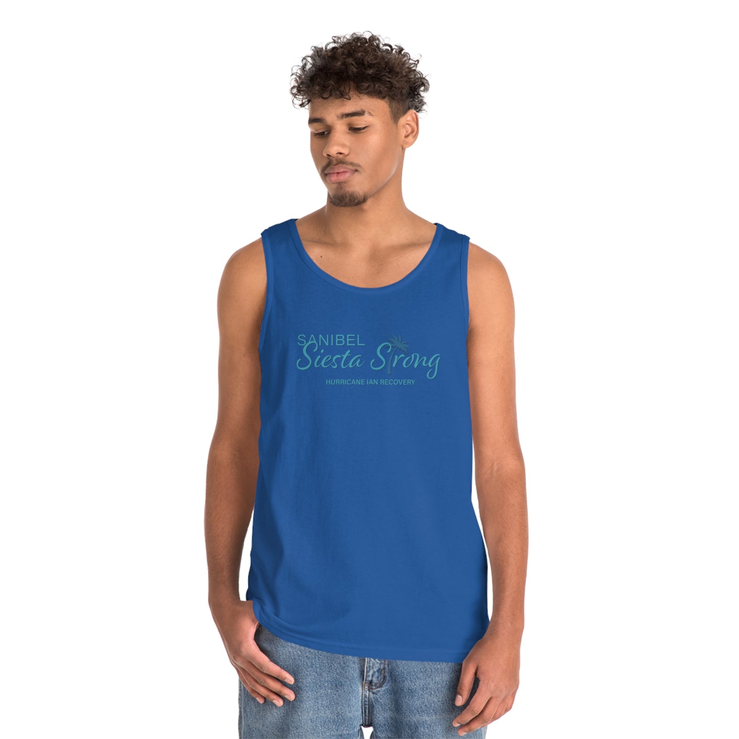 Sanibel Siesta Strong Unisex Heavy Cotton Tank Top + More Colors