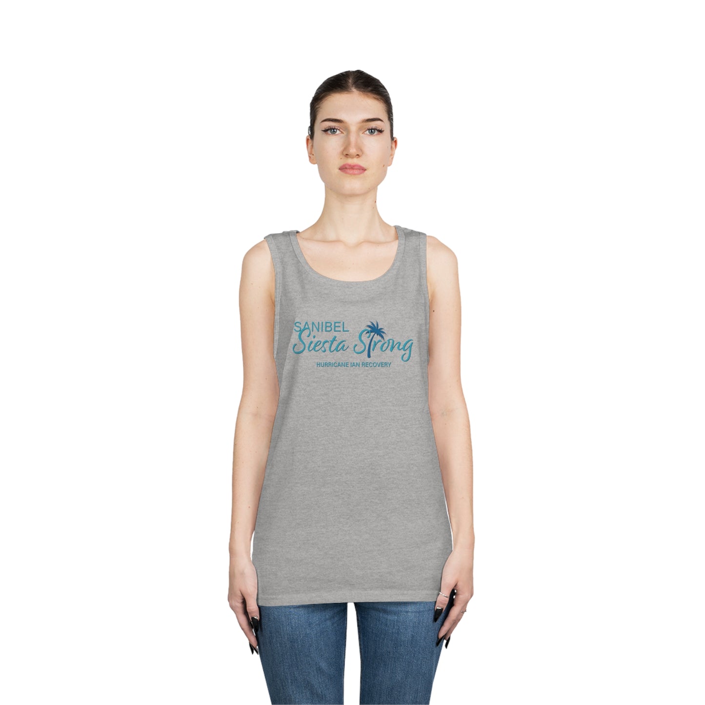 Sanibel Siesta Strong Unisex Heavy Cotton Tank Top + More Colors